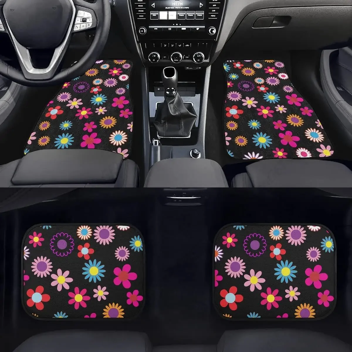 Alfombrillas coche 4 piezas con flores Hippie abstractas, ajuste Universal, asiento trasero l pasajero l conductor lantero par
Alfombrillas coche 4 piezas con flores Hippie abstractas, ajuste Universal, asiento trasero l pasajero l conductor lantero par
