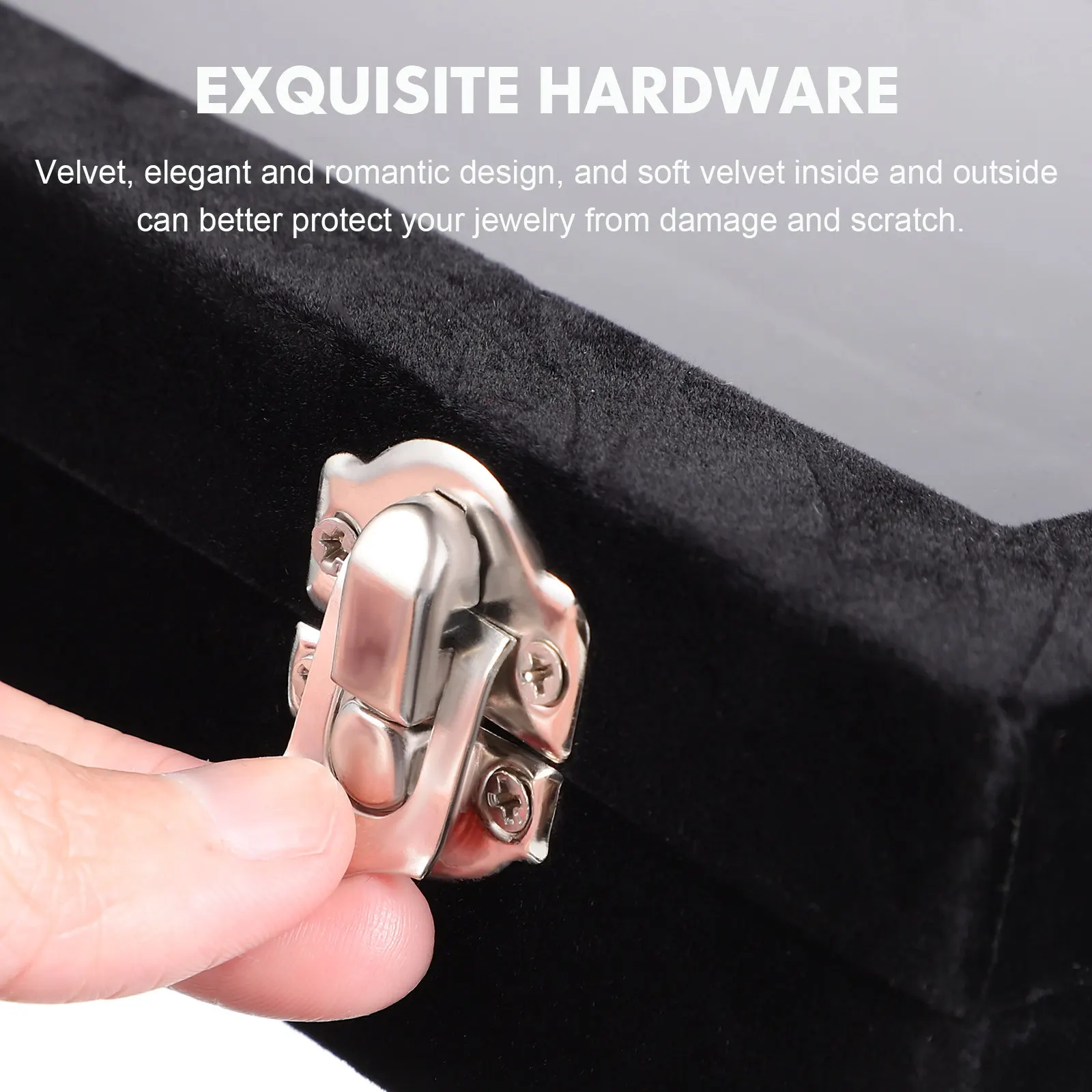 2 pcs Jewelry Display Box Ring Storage Organizer With Transparent Lid Slots Lock Closure For Rings Earrings Cufflinks Brooches
2 pcs Jewelry Display Box Ring Storage Organizer With Transparent Lid Slots Lock Closure For Rings Earrings Cufflinks Brooches