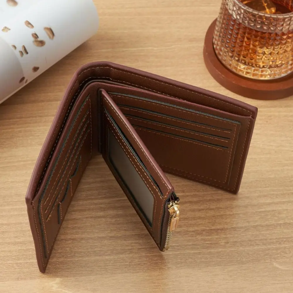 Portable Zipper Men's Short Wallet Pu Multifunctional Male Coin Purse Retro Lightweight Business Card Holder Travel
Portable Zipper Men's Short Wallet Pu Multifunctional Male Coin Purse Retro Lightweight Business Card Holder Travel