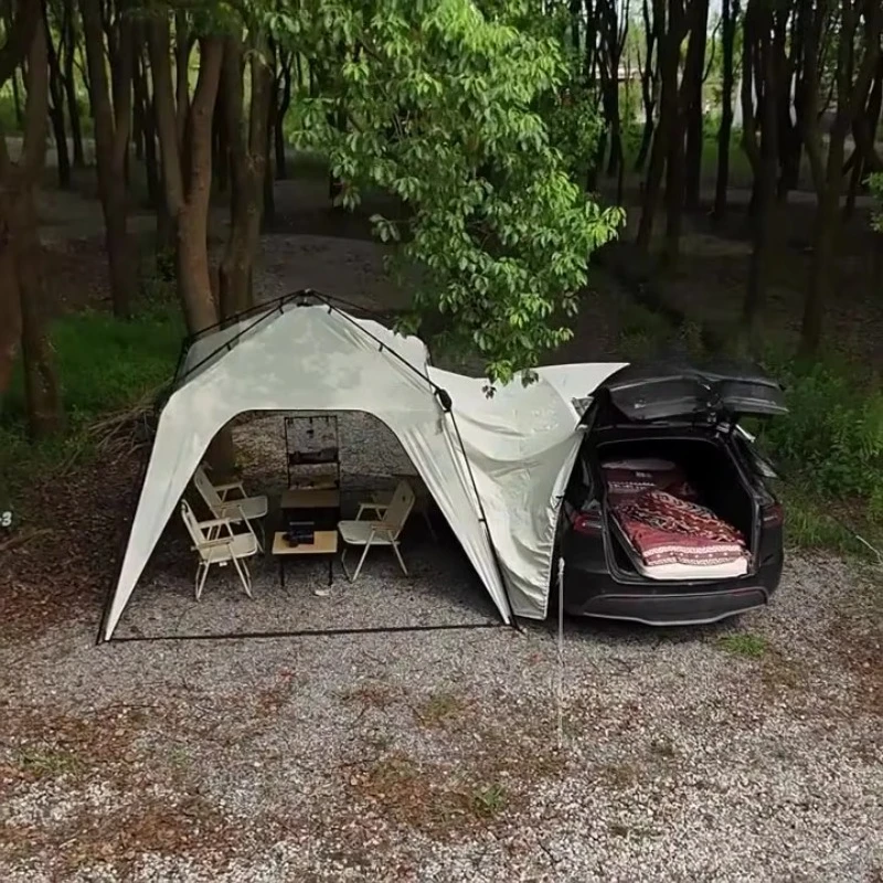 Portable Outdoor 210D Oxford Four-Season Customizable Colors Tent for SUV PU2000mm Automatic Quick Opening Car Rear Shade Tent
Portable Outdoor 210D Oxford Four-Season Customizable Colors Tent for SUV PU2000mm Automatic Quick Opening Car Rear Shade Tent
