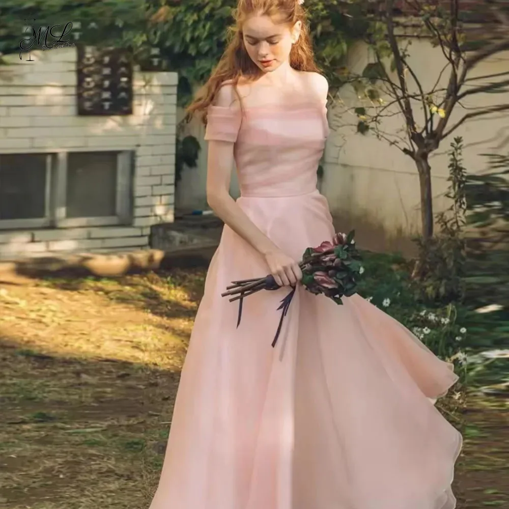 ML Princess Pink Prom Dresses Off the Shoulder A Line Wedding Photo Shoot Organza Reception Dresses Floor Length Customized
ML Princess Pink Prom Dresses Off the Shoulder A Line Wedding Photo Shoot Organza Reception Dresses Floor Length Customized