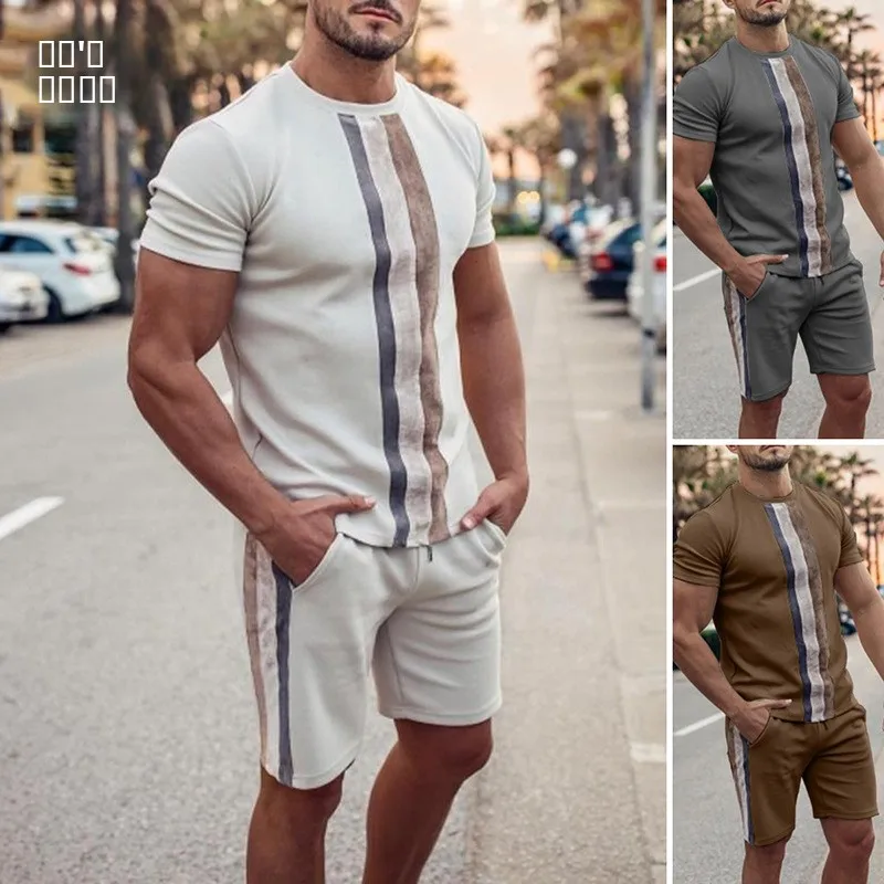 Summer Casual ort Sve Menswear Set Two-Piece Suit Comfortable Cotton Blend Fabric Trendy Streetwear for Men
Summer Casual ort Sve Menswear Set Two-Piece Suit Comfortable Cotton Blend Fabric Trendy Streetwear for Men