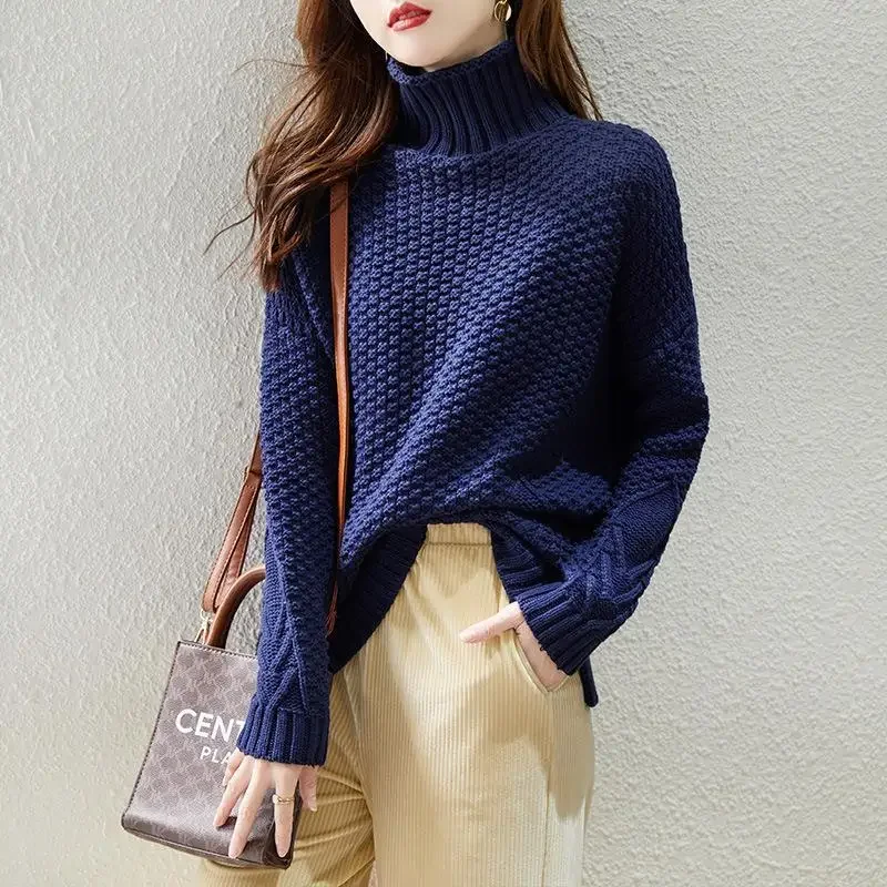 Korean Vintage Turtleneck Thick Line Sweaters Women Bottoming Shirt 2024 Autumn New Long Sleeve All-match Knitting Top PH48
Korean Vintage Turtleneck Thick Line Sweaters Women Bottoming Shirt 2024 Autumn New Long Sleeve All-match Knitting Top PH48
