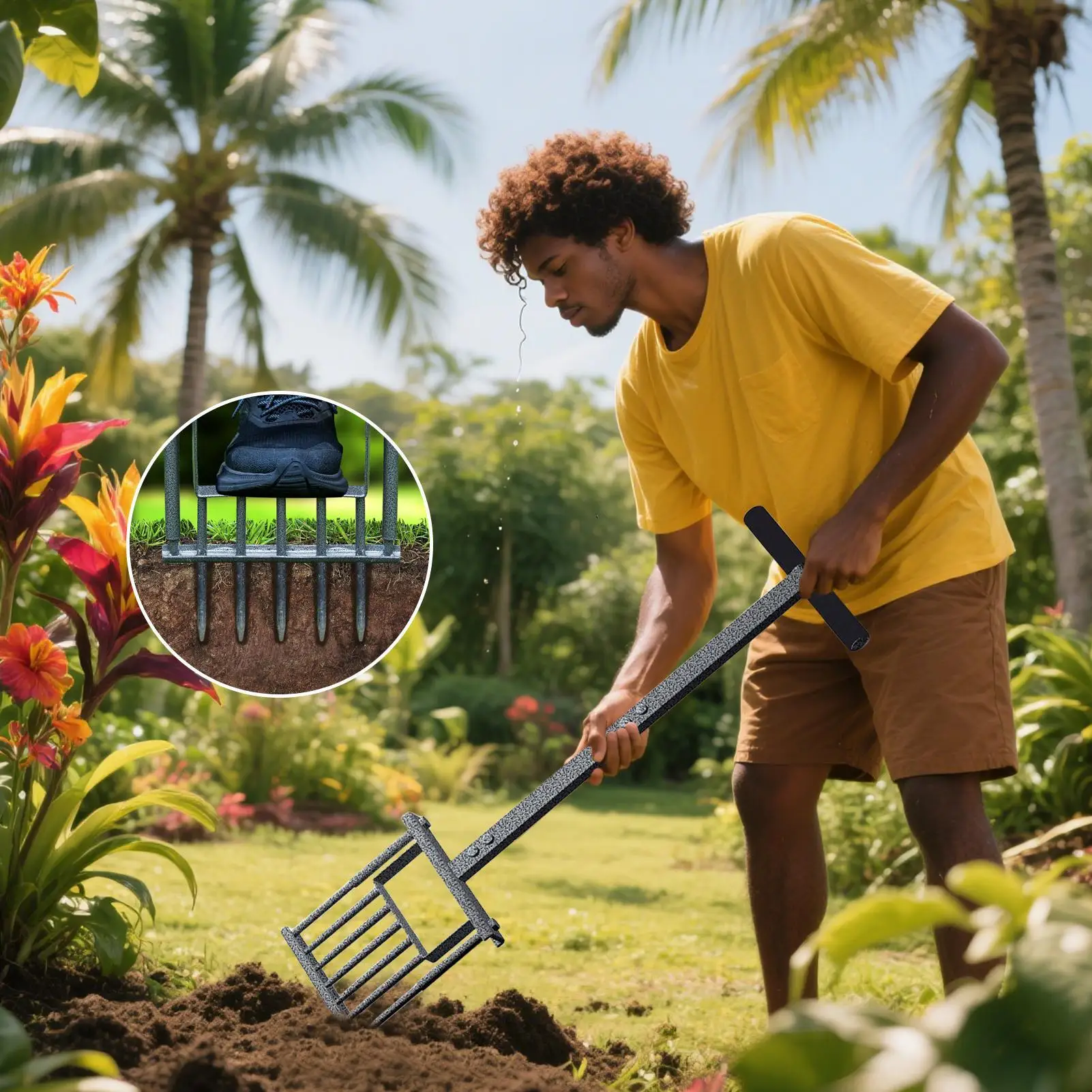 Lawn Aerator Soil Yard Aerator Manual Coring Spike Plugger Tool Yard Grass Seeding Soil Landscaping Helper For Garden Lawn Care
Lawn Aerator Soil Yard Aerator Manual Coring Spike Plugger Tool Yard Grass Seeding Soil Landscaping Helper For Garden Lawn Care