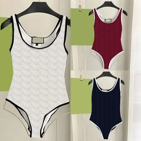 2025 Summer New Women's Minimalist Color Blocked Conservative Suspender One-piece Swimsuit