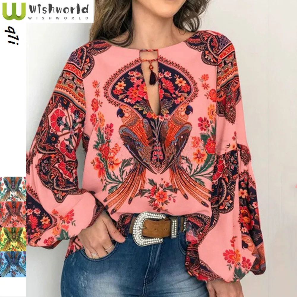 2025 Spring and Summer New Women's Personalized Women's Clothing Digital Printed Round Neck Lantern Sleeve Shirt
2025 Spring and Summer New Women's Personalized Women's Clothing Digital Printed Round Neck Lantern Sleeve Shirt