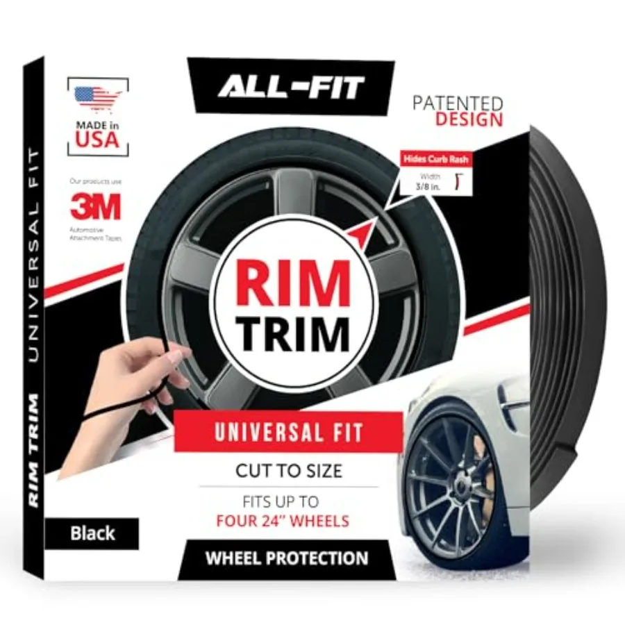 Rim Trim Durable DIY Car Exterior Accessories for Curb Rash Protection Fits Up to Four 24" Wheels Made in USA Flexible Durable
Rim Trim Durable DIY Car Exterior Accessories for Curb Rash Protection Fits Up to Four 24" Wheels Made in USA Flexible Durable