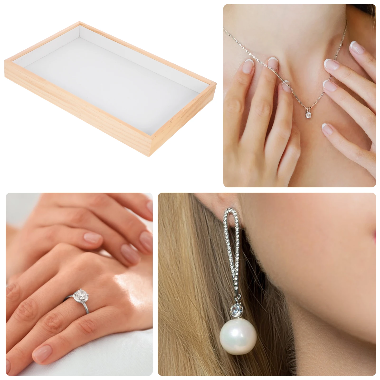 Jewelry Storage Organizer Tray Ring Display Earrings Bracelet Holder Soft Surface Space Saving for Drawer Cabinet Jewelry
Jewelry Storage Organizer Tray Ring Display Earrings Bracelet Holder Soft Surface Space Saving for Drawer Cabinet Jewelry