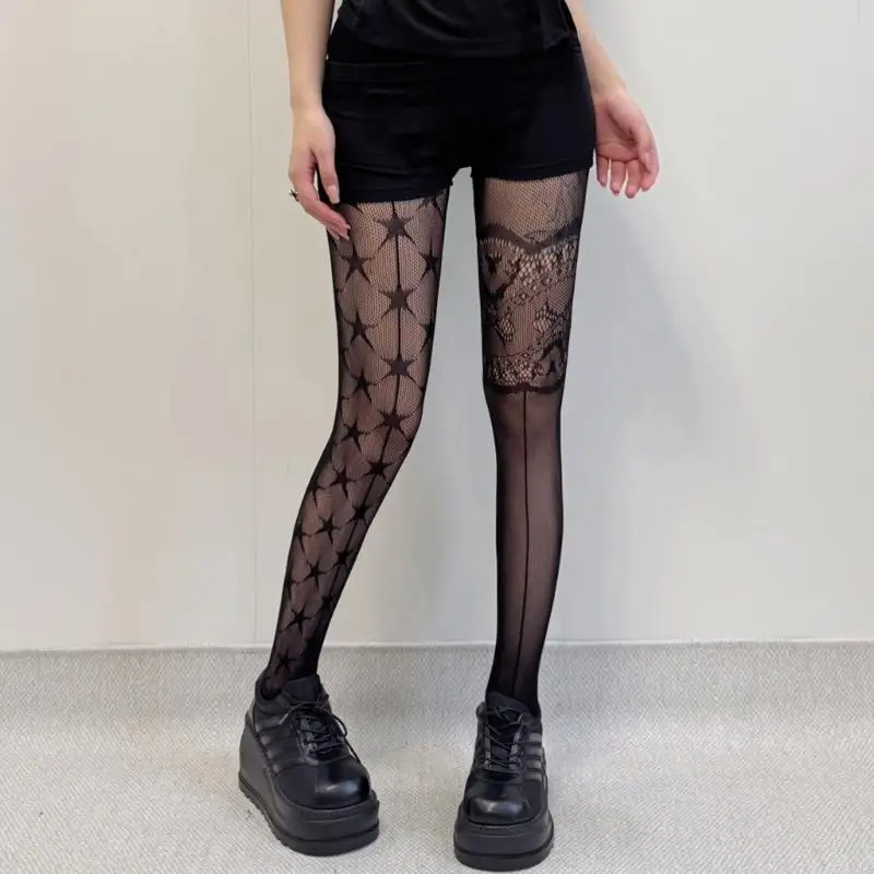 Y3NE Women Leggings Stockings AB Asymmetrical Hollowed Star Pattern Pantyhose Tights
Y3NE Women Leggings Stockings AB Asymmetrical Hollowed Star Pattern Pantyhose Tights