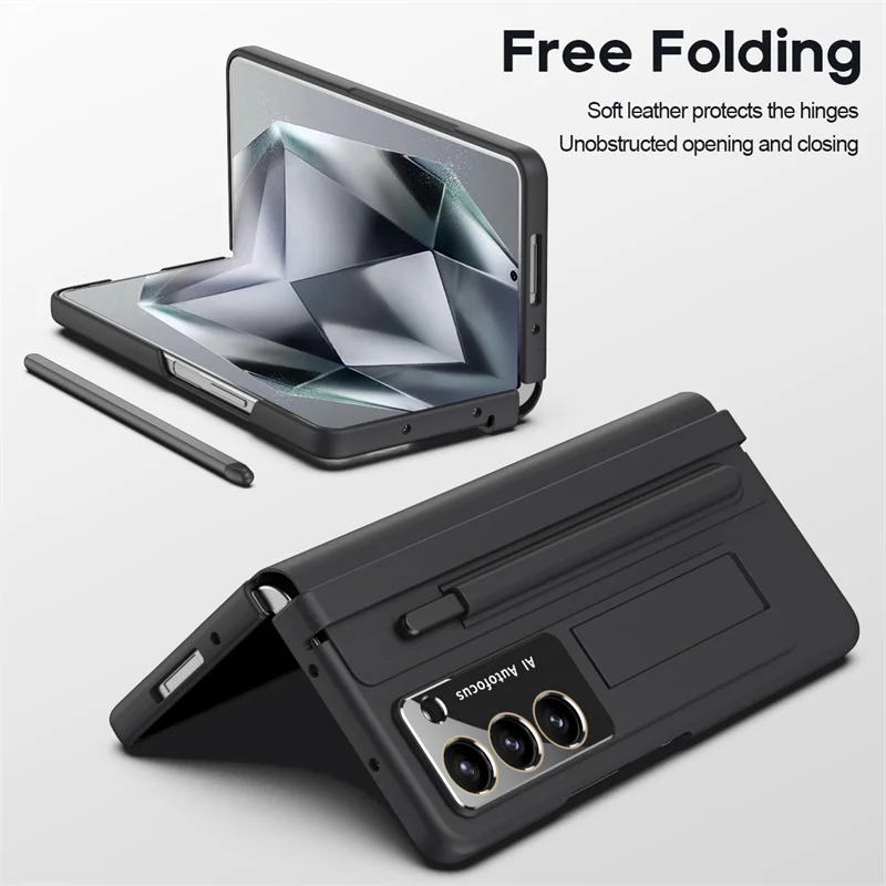 Fully Protected Leather Stand Shockproof Phone Case For Samsung Galaxy Z Fold 6 5 4 Screen Tempered Film With Pen Slot Touch Pen
Fully Protected Leather Stand Shockproof Phone Case For Samsung Galaxy Z Fold 6 5 4 Screen Tempered Film With Pen Slot Touch Pen