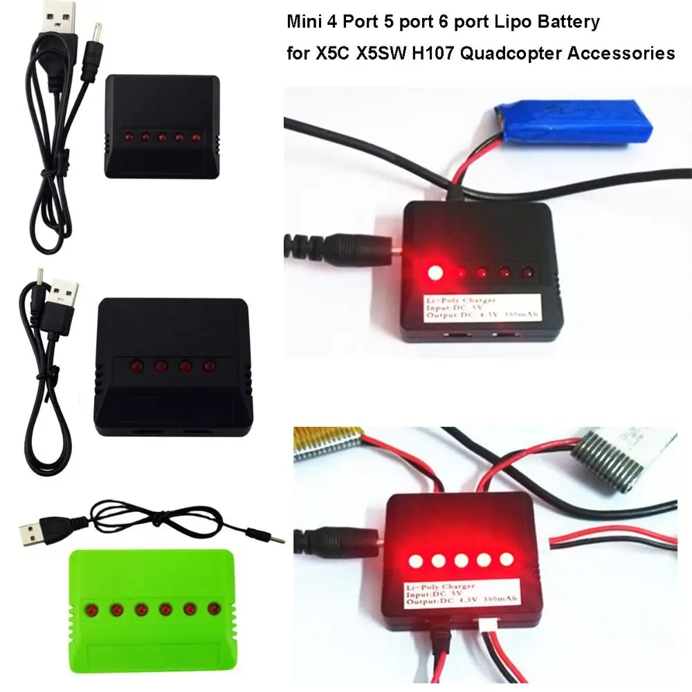 Мини USB-зарядное устройство на 4, 5, 6 портов для LiPo аккумуляторов, пластиковое, 3 стиля, черное/зеленое, для радиоуправляемых квадрокоптеров и вертолетов
Мини USB-зарядное устройство на 4, 5, 6 портов для LiPo аккумуляторов, пластиковое, 3 стиля, черное/зеленое, для радиоуправляемых квадрокоптеров и вертолетов