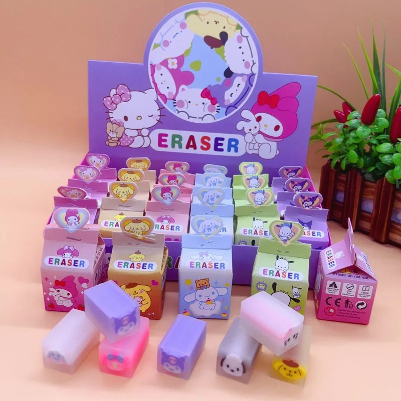 30pcs/lot Sanrio Kuromi Melody Cinnamoroll Kitty Eraser Cute Writing Drawing Pencil Erasers Stationery Gifts School Supplies
30pcs/lot Sanrio Kuromi Melody Cinnamoroll Kitty Eraser Cute Writing Drawing Pencil Erasers Stationery Gifts School Supplies