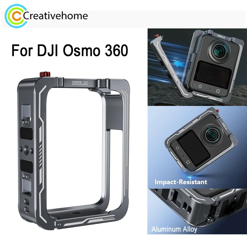 STARTRC Для DJI Osmo 360 металлическая клетка для камеры, холодный башмак и винтовой порт 1/4, расширительная рамка из алюминиевого сплава, противоударная защита
STARTRC Для DJI Osmo 360 металлическая клетка для камеры, холодный башмак и винтовой порт 1/4, расширительная рамка из алюминиевого сплава, противоударная защита