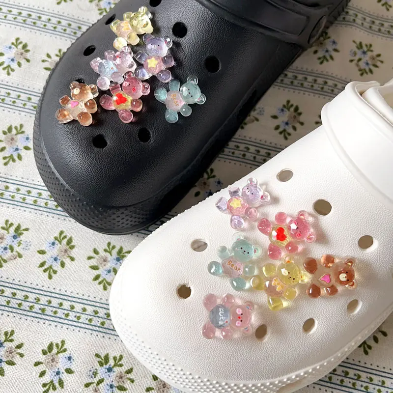 Shiny Cute Cartoon Pearlescent Bear Shoe Charms for Crocs Clogs Pins Slipper Accessories Garden Sandals Decoration Girl Gift
Shiny Cute Cartoon Pearlescent Bear Shoe Charms for Crocs Clogs Pins Slipper Accessories Garden Sandals Decoration Girl Gift