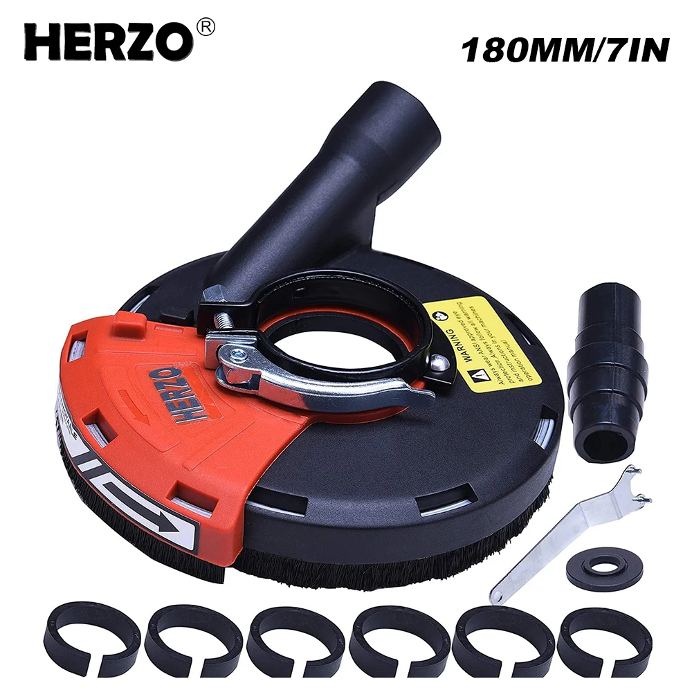 HERZO 180MM/ 7 Inch Grinding Dust Shroud For Angle Grinder Dust Collector Concrete Stone Dust Collection GT119180C
HERZO 180MM/ 7 Inch Grinding Dust Shroud For Angle Grinder Dust Collector Concrete Stone Dust Collection GT119180C