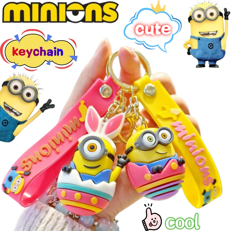New Minions Despicable Me Kevin Dave keychain high-quality cartoon figurine egg shell doll creative car backpack pendant gift
New Minions Despicable Me Kevin Dave keychain high-quality cartoon figurine egg shell doll creative car backpack pendant gift