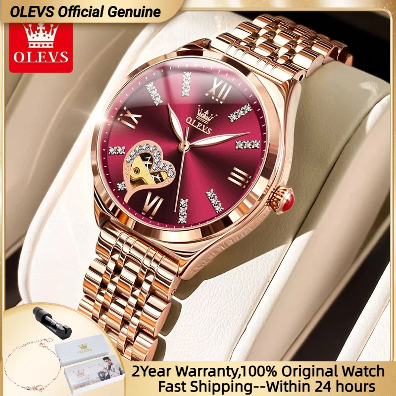 OLEVS 6636 Original Automatic Mechanical Watch for Women Elegant Diamond Love Hollow Design Fashion Women's Watches Top Brand
OLEVS 6636 Original Automatic Mechanical Watch for Women Elegant Diamond Love Hollow Design Fashion Women's Watches Top Brand