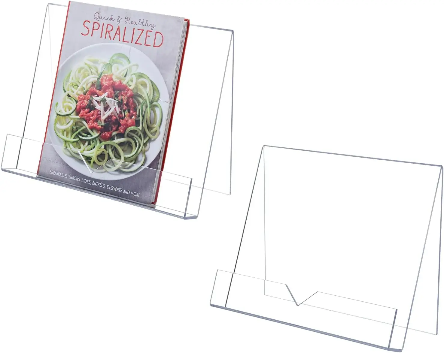 Modern Clear Acrylic Cookbook Holder, Recipe Stand, Magazine Rack, Set of 2
Modern Clear Acrylic Cookbook Holder, Recipe Stand, Magazine Rack, Set of 2