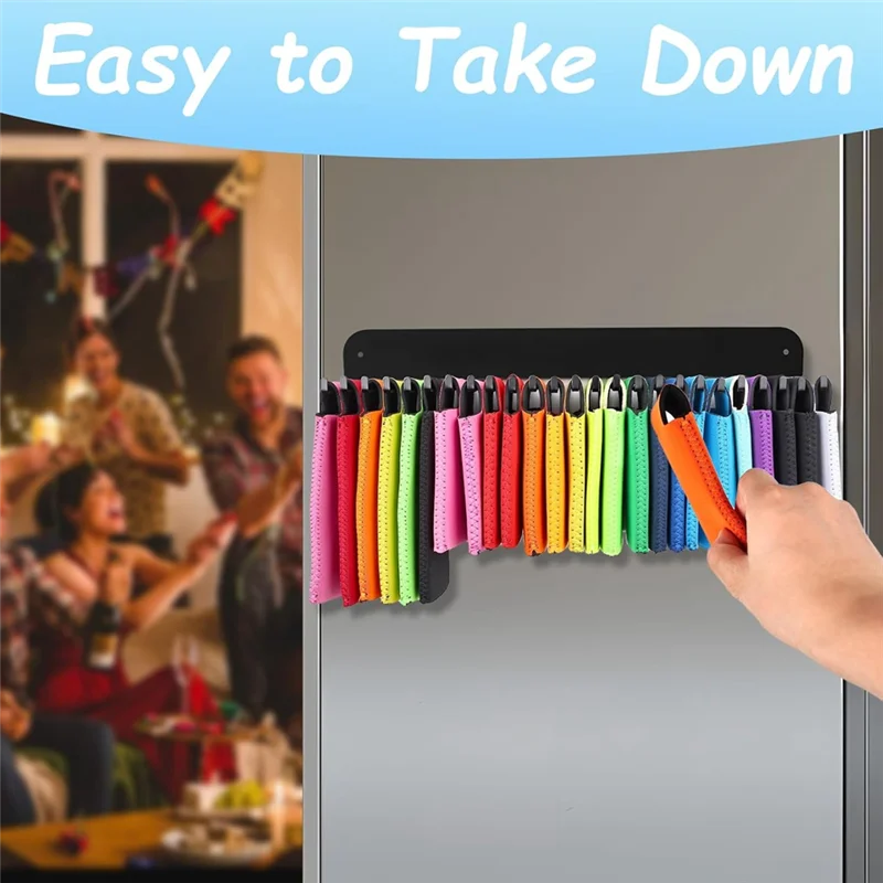 Can Cooler Sleeves Holder Beer Can Sleeves Storage For Wall Mounted Fridge/Wall Mount Sleeve Dispenser Organizer
Can Cooler Sleeves Holder Beer Can Sleeves Storage For Wall Mounted Fridge/Wall Mount Sleeve Dispenser Organizer
