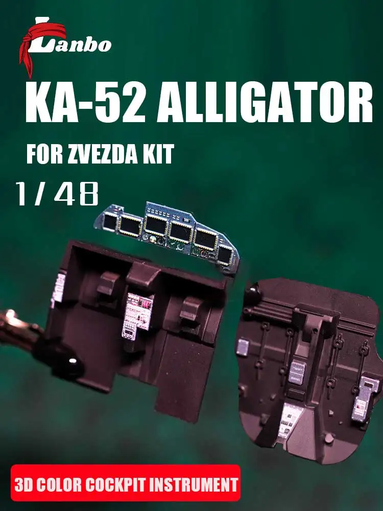 Lanbo 3D Color Cockpit Instrument LA-48152 Card 52 alligator Armed Helicopter Suitable for ZVEZDA kit 1/48
Lanbo 3D Color Cockpit Instrument LA-48152 Card 52 alligator Armed Helicopter Suitable for ZVEZDA kit 1/48