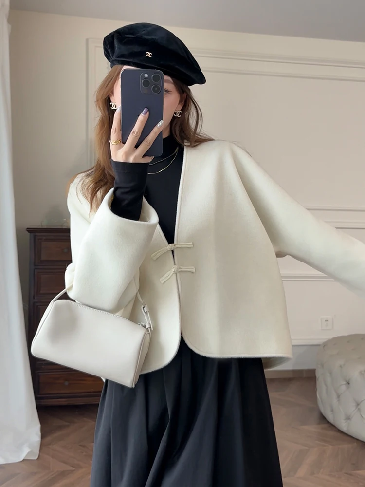 Zhang ei Женское двустороннее шерстяное пальто на пуговицах Bla White Traditional Chinese Sle V-Ne Long Sve Faion
Zhang ei Женское двустороннее шерстяное пальто на пуговицах Bla White Traditional Chinese Sle V-Ne Long Sve Faion