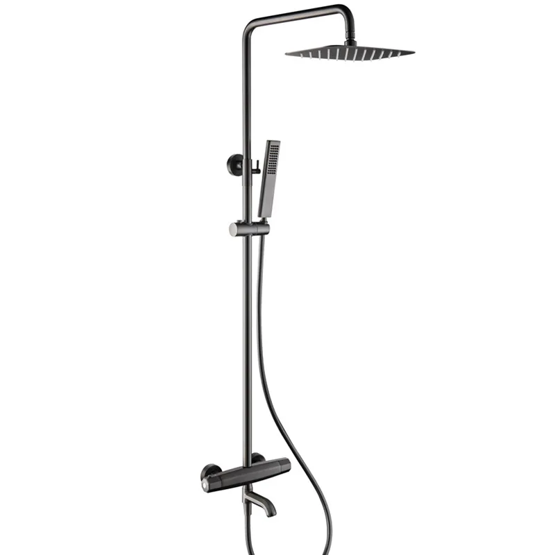 *Brushed thermostatic shower shower set bathroom household all copper bath pressurized rain shower
*Brushed thermostatic shower shower set bathroom household all copper bath pressurized rain shower