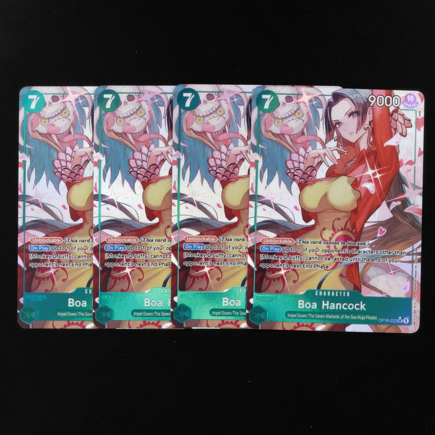 OP16-032 Boa Hancock AA One Piece TCG OPCG English 7 Cost OP16 Green Boa Textured Foil Card Anime Collectible Card
OP16-032 Boa Hancock AA One Piece TCG OPCG English 7 Cost OP16 Green Boa Textured Foil Card Anime Collectible Card