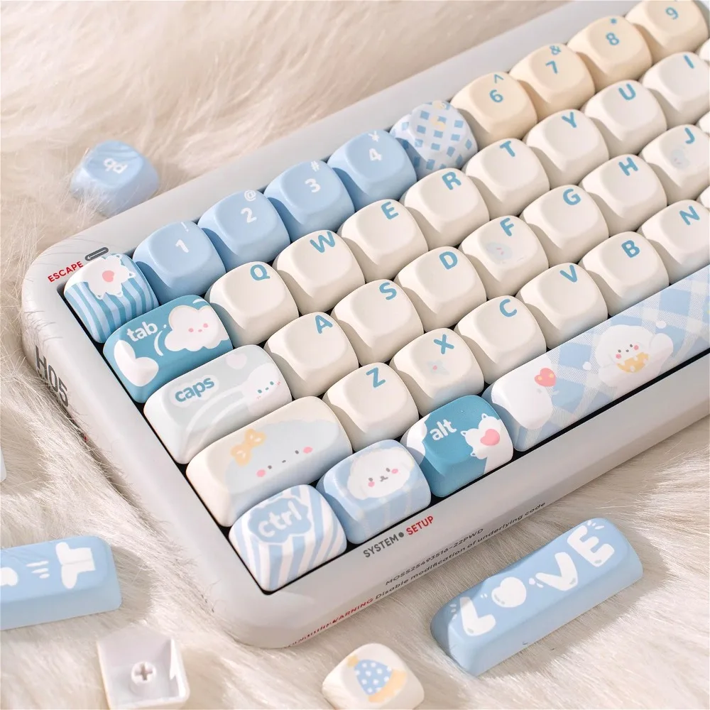 Симпатичные колпачки для клавиш из ПБТ на тему Blue Cloud Bear — Cherry Profile Doubleshot для клавиатуры 61/68/75/84/87/98/108
Симпатичные колпачки для клавиш из ПБТ на тему Blue Cloud Bear — Cherry Profile Doubleshot для клавиатуры 61/68/75/84/87/98/108