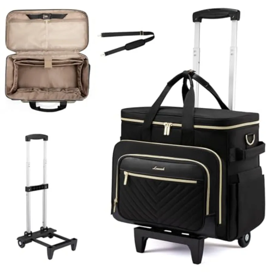 Rolling Teacher Bag with Detachable Dolly and Laptop Compartment, Large Rolling Tote Bag fits for 17.3" Laptop for Teacher Offi
Rolling Teacher Bag with Detachable Dolly and Laptop Compartment, Large Rolling Tote Bag fits for 17.3" Laptop for Teacher Offi
