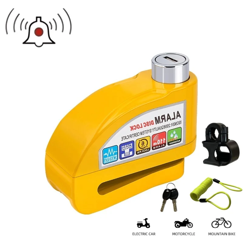 Замок сигнализации для мотоцикла из алюминиевого сплава, противоугонный дисковый тормоз, безопасные аксессуары для мотоцикла и велосипеда, доступны 6 цветов
Замок сигнализации для мотоцикла из алюминиевого сплава, противоугонный дисковый тормоз, безопасные аксессуары для мотоцикла и велосипеда, доступны 6 цветов