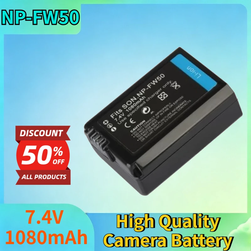 Newest NP-FW50 7.4V 1080mAh Li-ion Rechargeable Battery for Sony A6000 A6300 A33 A5100 NEX-7 NEX-5N High Quality Camera Battery
Newest NP-FW50 7.4V 1080mAh Li-ion Rechargeable Battery for Sony A6000 A6300 A33 A5100 NEX-7 NEX-5N High Quality Camera Battery