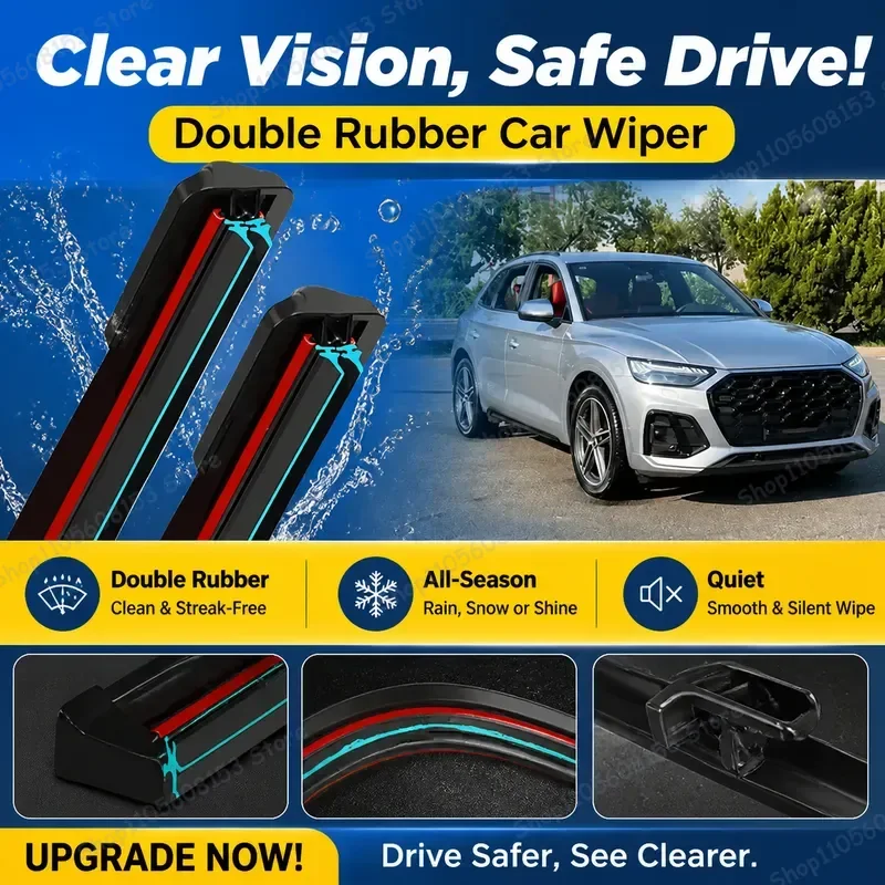 For Audi Q5 SQ5 8R FY 2008–2023 Sportback S Line Front Rear Windshield Wiper Blades All Weather Heavy Duty Quiet OEM Fit
For Audi Q5 SQ5 8R FY 2008–2023 Sportback S Line Front Rear Windshield Wiper Blades All Weather Heavy Duty Quiet OEM Fit