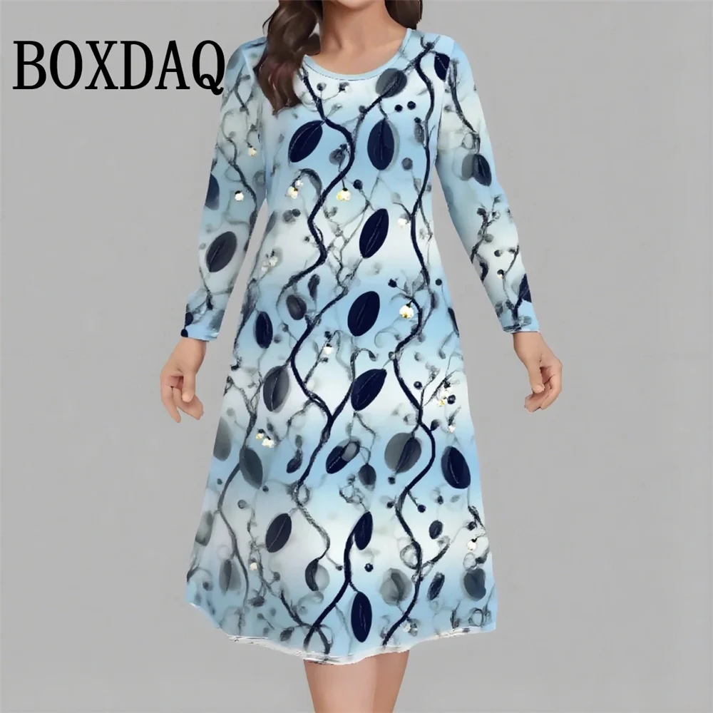 Осеннее элегантное женское платье, модное свободное платье с круглым вырезом и длинным рукавом, свободное платье с 3D принтом, большие размеры, женская одежда 9XL
Осеннее элегантное женское платье, модное свободное платье с круглым вырезом и длинным рукавом, свободное платье с 3D принтом, большие размеры, женская одежда 9XL