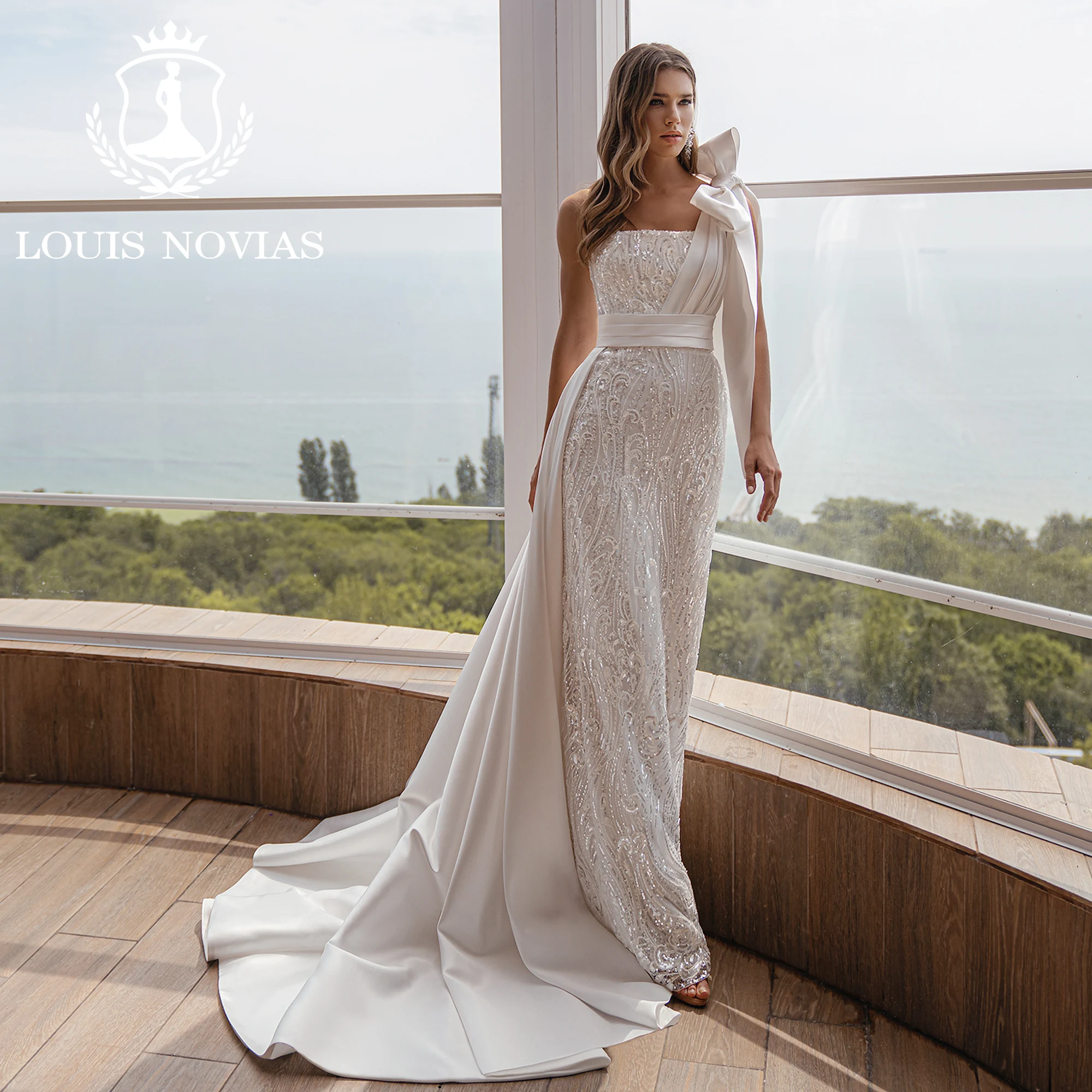 LOUIS NOVIAS Mermaid Wedding Dresses For Women High Qualit Bride Beading CRYSTAL Detachable Train Wedding Gown Vestidos De Novia
LOUIS NOVIAS Mermaid Wedding Dresses For Women High Qualit Bride Beading CRYSTAL Detachable Train Wedding Gown Vestidos De Novia