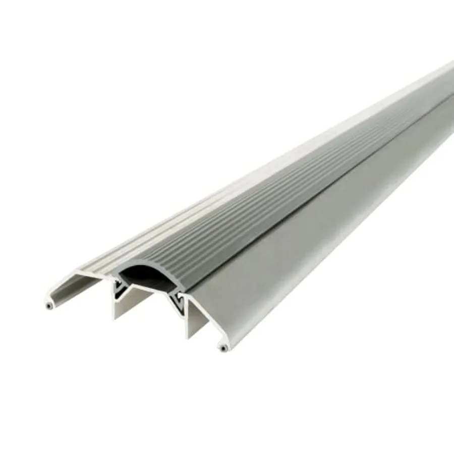 08078 72 in. Silver 3-3/4 in. x 1-1/8 in. x Aluminum and Vinyl Heavy-Duty High-Profile Threshold
08078 72 in. Silver 3-3/4 in. x 1-1/8 in. x Aluminum and Vinyl Heavy-Duty High-Profile Threshold