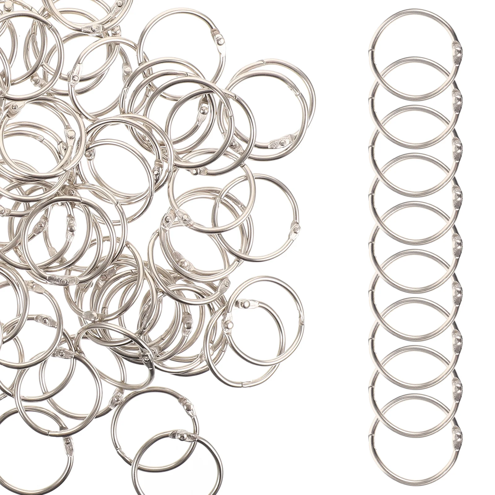 100Pcs Binder Rings High-Grade Metal Multi-Function Office School Home Use Key Rings Key Ring Multi-Function Paper Ring 
100Pcs Binder Rings High-Grade Metal Multi-Function Office School Home Use Key Rings Key Ring Multi-Function Paper Ring