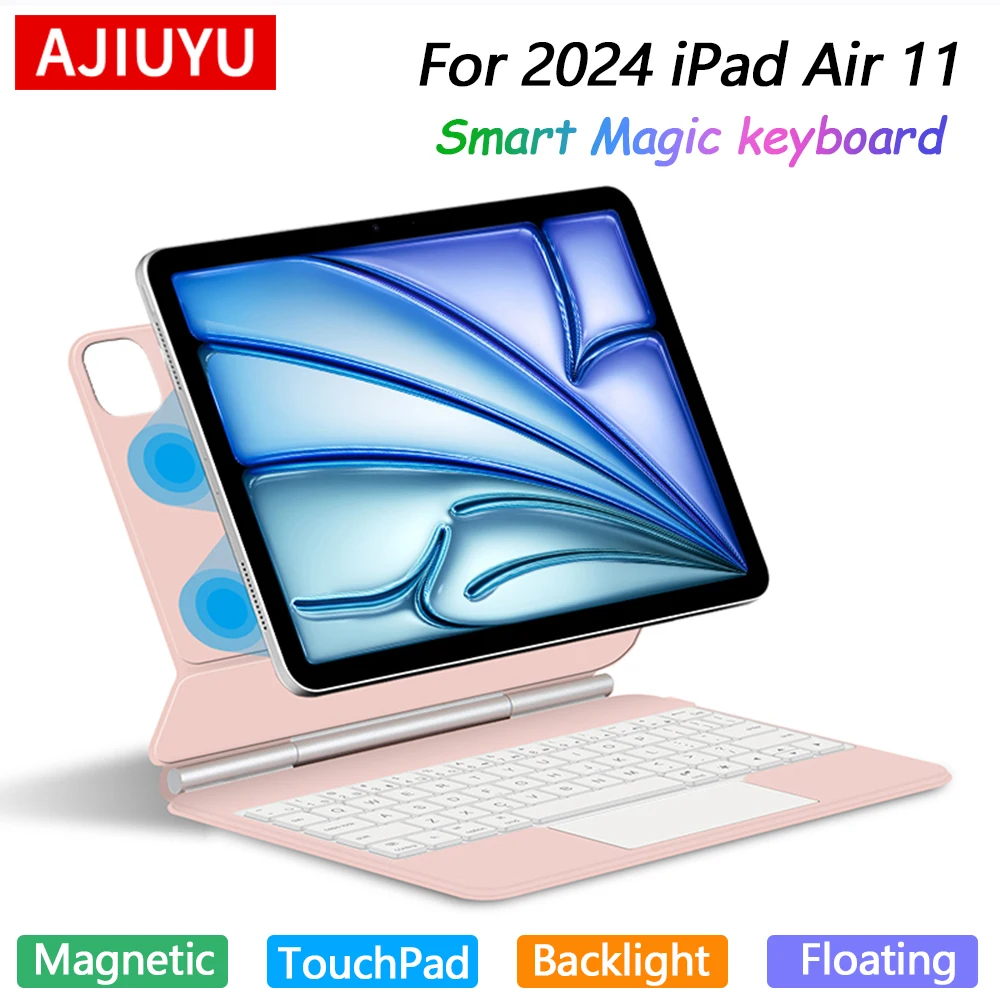 Волшебная клавиатура для iPad Air 11 2024 M2 11 дюймов, умный чехол, магнитная для iPad Air 5 2022 Air 4 2020 5th 4th, сенсорная панель, клавиатура
Волшебная клавиатура для iPad Air 11 2024 M2 11 дюймов, умный чехол, магнитная для iPad Air 5 2022 Air 4 2020 5th 4th, сенсорная панель, клавиатура