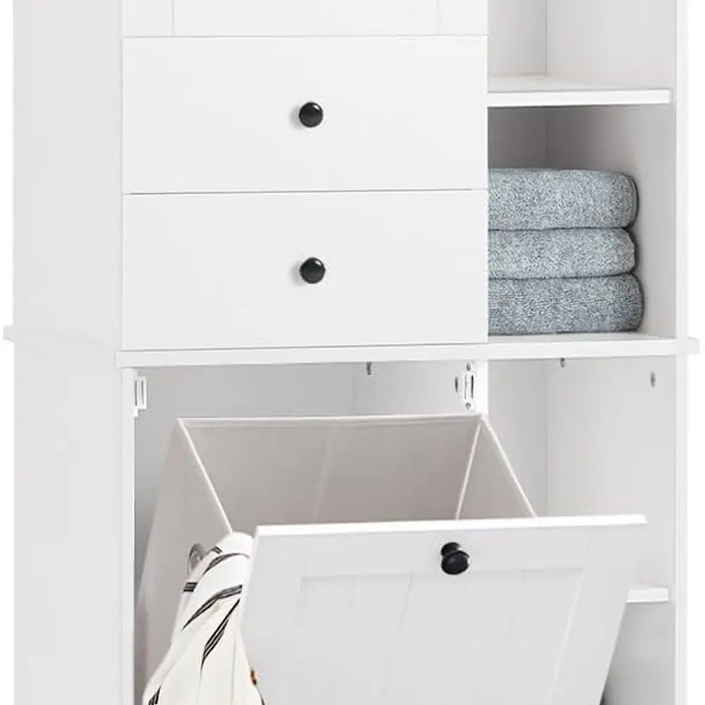 Modern White Tall Laundry Hamper with Removable Basket, Freestanding Storage for Laundry Room or Bathroom, BZR104-W
Modern White Tall Laundry Hamper with Removable Basket, Freestanding Storage for Laundry Room or Bathroom, BZR104-W