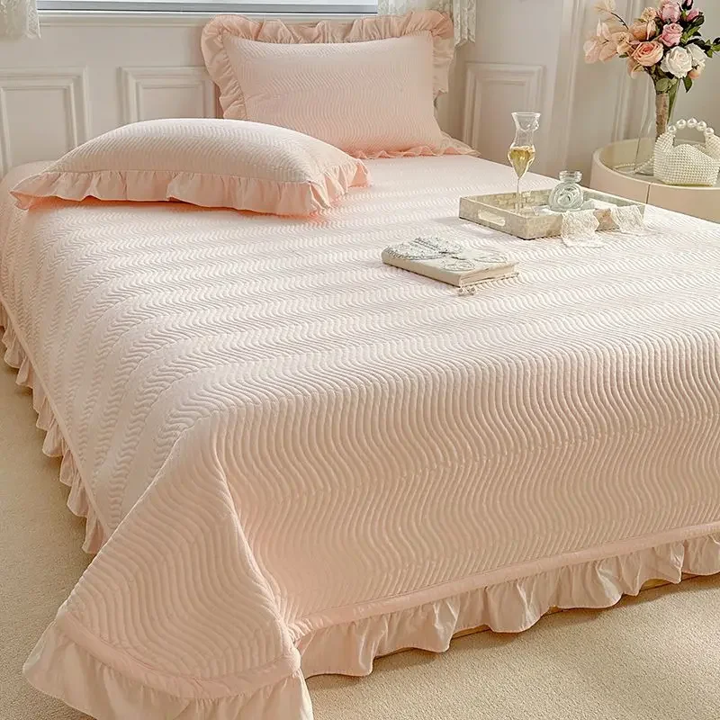 All Seasons Bed Linen Set Korean Princess Lace Bed Cover Thickened Non-slip Double Queen Flat Sheet Bedspread with 2 Pillowcases
All Seasons Bed Linen Set Korean Princess Lace Bed Cover Thickened Non-slip Double Queen Flat Sheet Bedspread with 2 Pillowcases