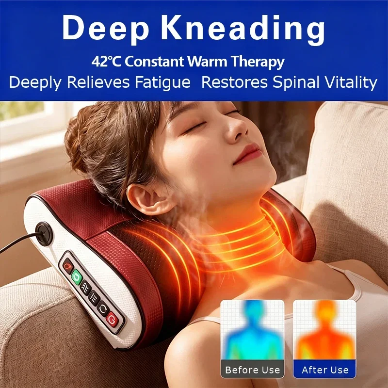 Multifunctional Neck Shoulder Massager Household Hot Compress Kneading Multi-Speed Adjustable for Neck Back Waist Pain Relief
Multifunctional Neck Shoulder Massager Household Hot Compress Kneading Multi-Speed Adjustable for Neck Back Waist Pain Relief