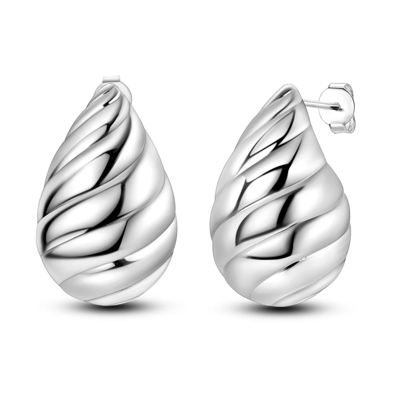 925 Sterling Silver Earrings Women Sparkling Water Ripple Teardrop Stud Earring For Anniversary Wedding Jewelry Gifts
925 Sterling Silver Earrings Women Sparkling Water Ripple Teardrop Stud Earring For Anniversary Wedding Jewelry Gifts