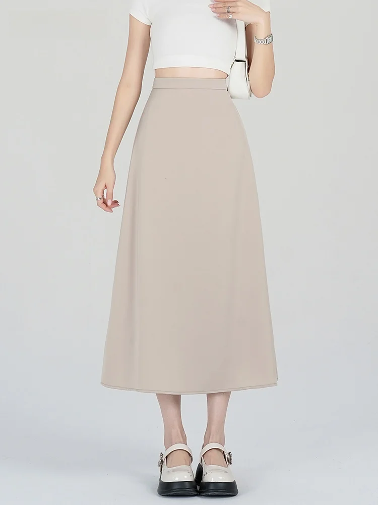 New Chinese Sle High Waist Draped Acetate Skirt Women's ature Summer A-Line Umbrella Skirt Meat Covering Long Midi Skirt
New Chinese Sle High Waist Draped Acetate Skirt Women's ature Summer A-Line Umbrella Skirt Meat Covering Long Midi Skirt