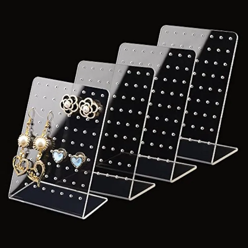 4 Pack 72 Holes Acrylic Earring Holder Organizer Ear Studs Jewelry Storage Display Rack Showcase Earrings Display Stand Earring
4 Pack 72 Holes Acrylic Earring Holder Organizer Ear Studs Jewelry Storage Display Rack Showcase Earrings Display Stand Earring