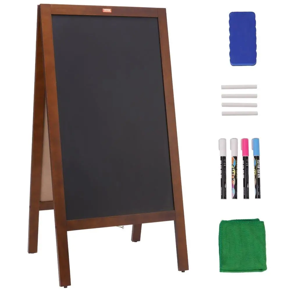 Frame Chalkboard Sign Double Sided Sidewalk Sign Rustic Wooden Board with Chalks Eraser Set for Kitchen Home Weddings 20x40
Frame Chalkboard Sign Double Sided Sidewalk Sign Rustic Wooden Board with Chalks Eraser Set for Kitchen Home Weddings 20x40