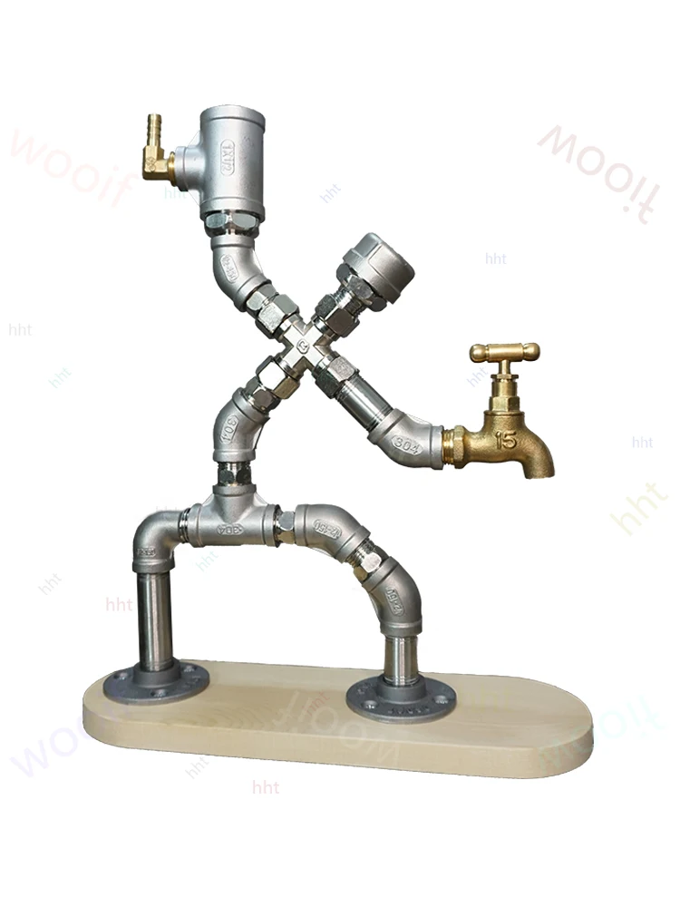 Stainless steel water pipe robot creative personality cafe wine bar counter retro decoration ornament wine rack wine dispenser
Stainless steel water pipe robot creative personality cafe wine bar counter retro decoration ornament wine rack wine dispenser