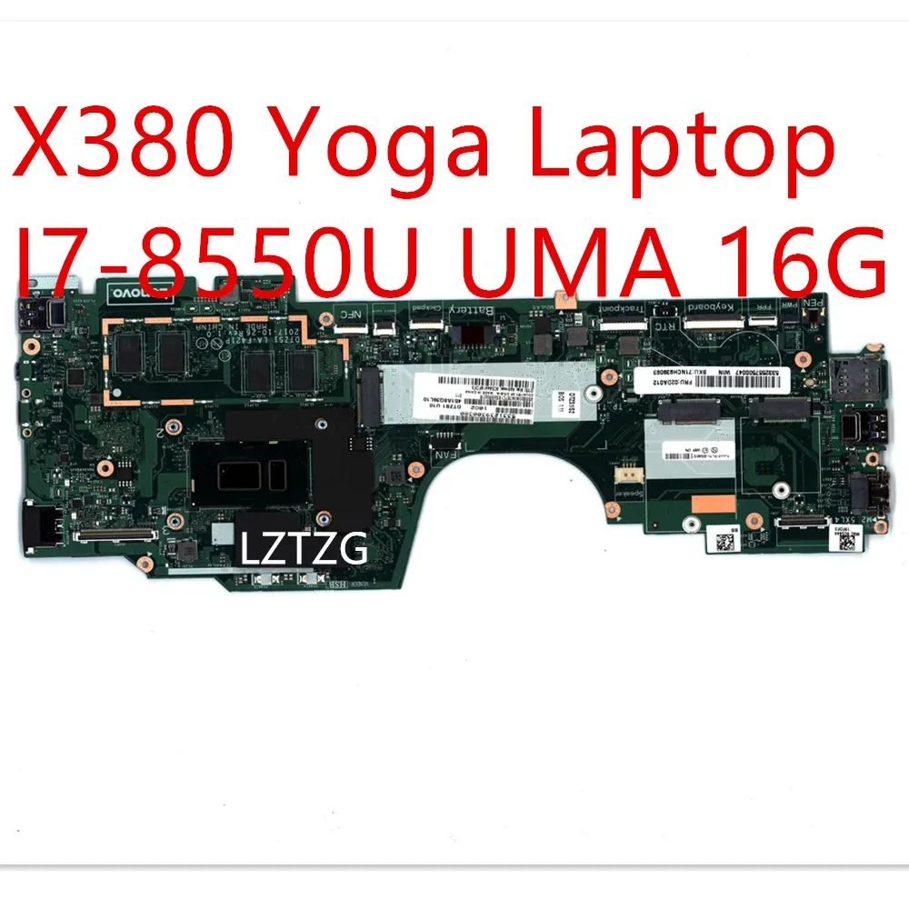 Motherboard For Lenovo ThinkPad X380 Yoga Laptop Mainboard I7-8550U UMA 16G 5B20X01174 02DA012
Motherboard For Lenovo ThinkPad X380 Yoga Laptop Mainboard I7-8550U UMA 16G 5B20X01174 02DA012