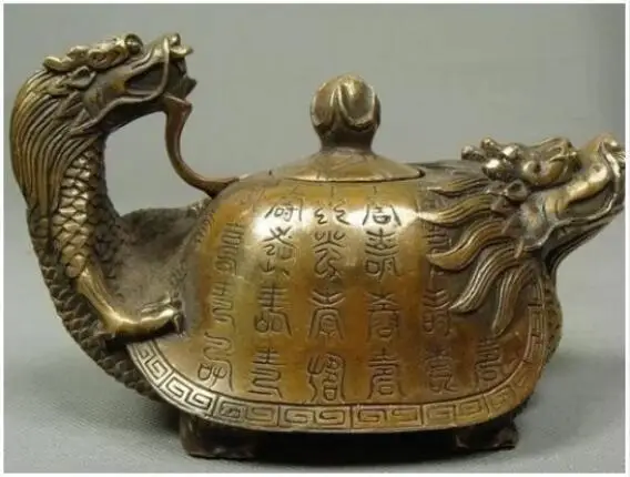 Decorated Old Bronze Chinese Copper Handwork Dragon Tea Pot Antique Crafts Sculpture Home 15CM incense burner
Decorated Old Bronze Chinese Copper Handwork Dragon Tea Pot Antique Crafts Sculpture Home 15CM incense burner