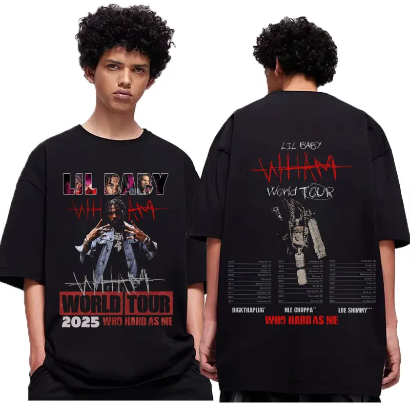 Rapper Lil Baby Wham World Tour 2025 T-shirt Hip Hop Trend Vintage Short Sleeve T Shirts Men Women High Quality Fashion T-shirts
Rapper Lil Baby Wham World Tour 2025 T-shirt Hip Hop Trend Vintage Short Sleeve T Shirts Men Women High Quality Fashion T-shirts