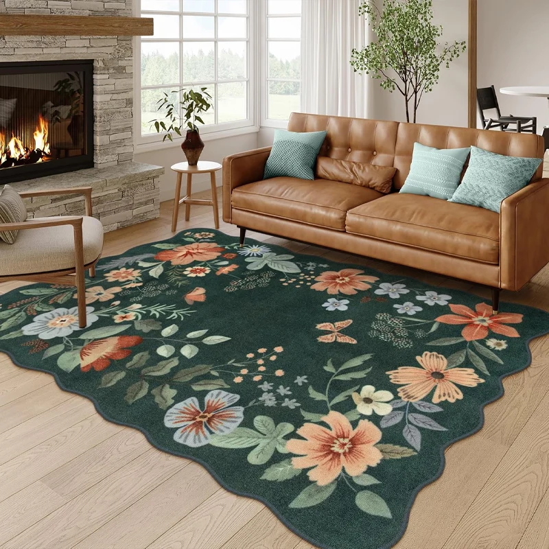 Living Room Carpet Green Floral Mat Bedroom Floor Mat Home Decor Non Slip Soft Low Pile Vintage Home Office Rug 거실 카펫 Alfombra
Living Room Carpet Green Floral Mat Bedroom Floor Mat Home Decor Non Slip Soft Low Pile Vintage Home Office Rug 거실 카펫 Alfombra
