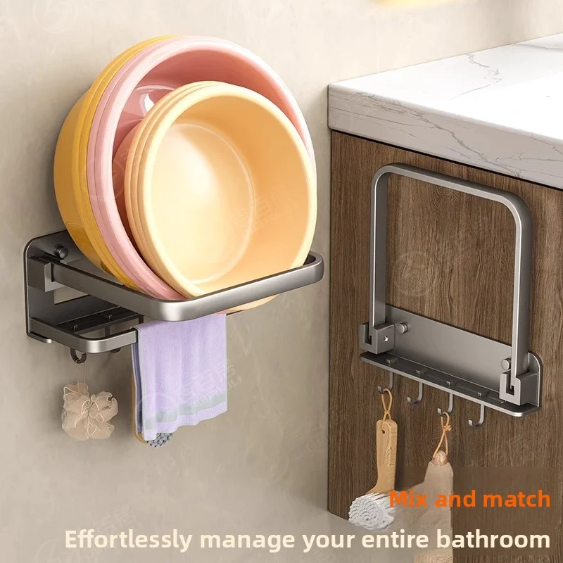 AOBT Foldable Suction Cup Washbasin Rack Wall-Mounted No-Drill Bathroom Storage Organizer for Home Use
AOBT Foldable Suction Cup Washbasin Rack Wall-Mounted No-Drill Bathroom Storage Organizer for Home Use